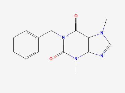 1-benzyl-3,7-dimethyl-3,7-dihydro-1H-purine-2,6-dione Structure