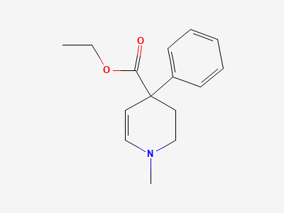 Ethyl (4RS)-1-methyl-4-phenyl-1,2,3,4-tetrahydropyridine-4-carboxylate Structure