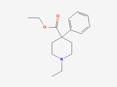 Ethyl 1-ethyl-4-phenylpiperidine-4-carboxylate Structure
