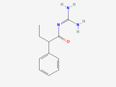 (2RS)-N-carbamimidoyl-2-phenylbutanamide Structure