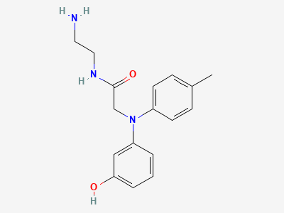 N-(2-aminoethyl)-2-[(3-hydroxyphenyl)(4-methylphenyl)amino]acetamide Structure