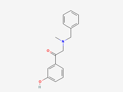 2-(benzylmethylamino)-1-(3-hydroxyphenyl)ethanone (benzylphenylephrone) Structure