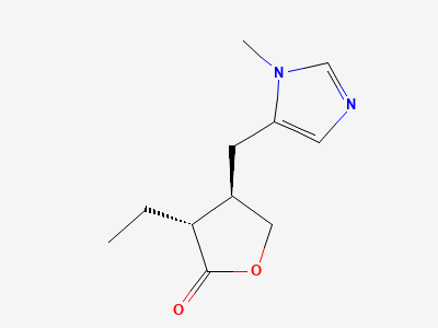 (3R,4R)-3-ethyl-4-[(1-methyl-1H-imidazol-5-yl)-methyl]dihydrofuran-2(3H)-one (isopilocarpine) Structure