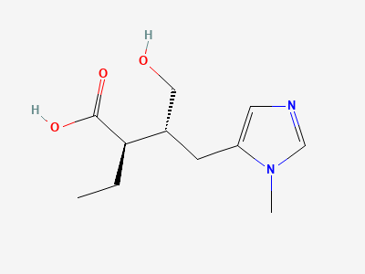 (2R,3R)-2-ethyl-3-(hydroxymethyl)-4-(1-methyl-1H-imidazol-5-yl)butanoic acid (isopilocarpic acid) Structure
