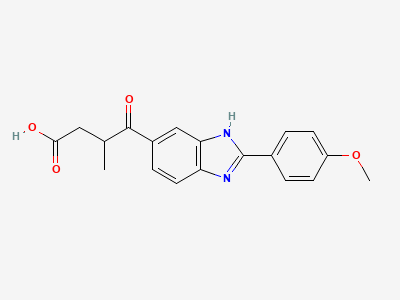 (3RS)-4-[2-(4-methoxyphenyl)-1H-benzimidazol-5-yl]-3-methyl-4-oxobutanoic acid Structure