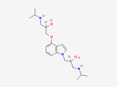 1-[4-[2-hydroxy-3-[(1-methylethyl)amino]propoxy]-1H-indol-1-yl]-3-[(1-methylethyl)amino]propan-2-ol Structure