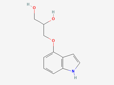 (2RS)-3-(1H-indol-4-yloxy)propane-1,2-diol Structure