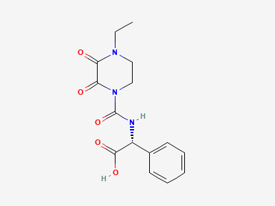 (R)-(4-ethyl-2,3-dioxopiperazine-1-carboxamido)phenylacetic acid Structure