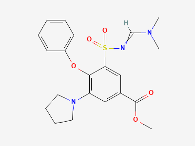 Methyl-3-[[(dimethylamino)methylidene]sulfamoyl]-4-phenoxy-5-(pyrrolidin-1-yl)benzoate Structure
