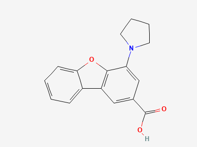 4-(pyrrolidin-1-yl)dibenzo[b,d]furan-2-carboxylic acid Structure