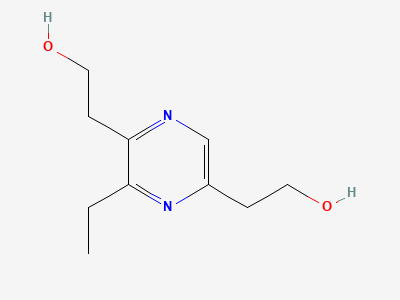 2,2'-(3-ethylpyrazine-2,5-diyl)diethanol Structure