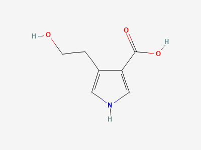 4-(2-hydroxyethyl)-1H-pyrrole-3-carboxylic acid Structure