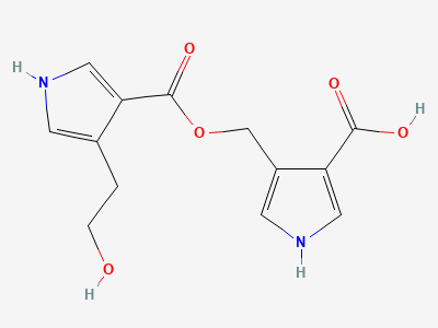 4-[[[[4-(2-hydroxyethyl)-1H-pyrrol-3-yl]carbonyl]oxy]-methyl]-1H-pyrrole-3-carboxylic acid Structure