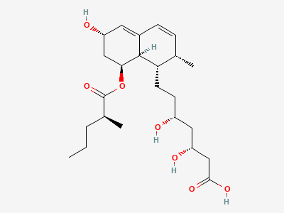(3R,5R)-3,5-dihydroxy-7-[(1S,2S,6S,8S,8aR)-6-hydroxy-2-methyl-8-[[(2S)-2-methylpentanoyl]oxy]-1,2,6,7,8,8a-hexahydronaphthalen-1-yl]heptanoic acid Structure