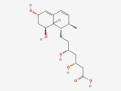 (3R,5R)-7-[(1S,2S,6S,8S,8aR)-6,8-dihydroxy-2-methyl-1,2,6,7,8,8a-hexahydronaphthalen-1-yl]-3,5-dihydroxyheptanoic acid Structure