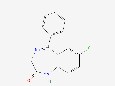 7-chloro-5-phenyl-1,3-dihydro-2H-1,4-benzodiazepin-2-one (nordazepam) Structure