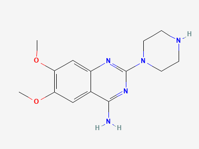 6,7-dimethoxy-2-(piperazin-1-yl)quinazolin-4-amine Structure
