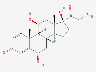 6β,11β,17,21-tetrahydroxypregna-1,4-diene-3,20-dione (6β-hydroxyprednisolone) Structure