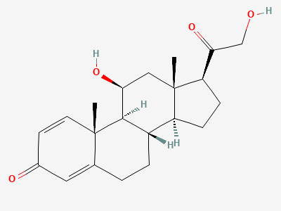 11β,21-dihydroxypregna-1,4-diene-3,20-dione (17-deoxyprednisolone) Structure