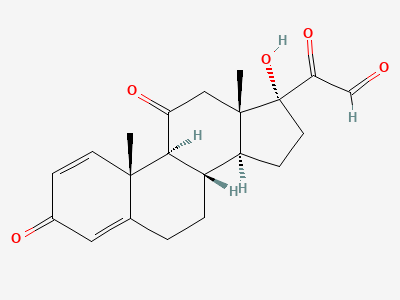 17-hydroxy-3,11,20-trioxopregna-1,4-dien-21-al (prednisone-21-aldehyde) Structure