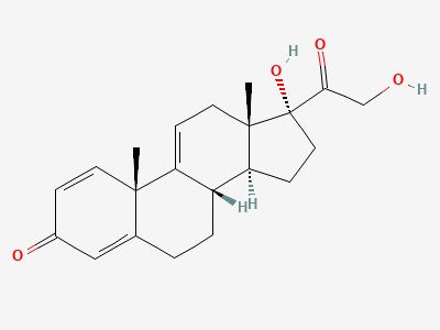 17,21-dihydroxypregna-1,4,9(11)-triene-3,20-dione (deltacortinene) Structure