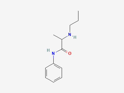 (2RS)-N-phenyl-2-(propylamino)propanamide Structure