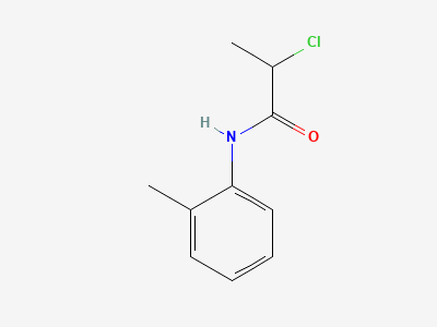 (2RS)-2-chloro-N-(2-methylphenyl)propanamide Structure