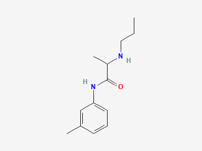(2RS)-N-(3-methylphenyl)-2-(propylamino)propanamide Structure