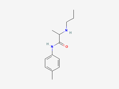 (2RS)-N-(4-methylphenyl)-2-(propylamino)propanamide Structure