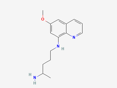 (4RS)-N1-(6-methoxyquinolin-8-yl)pentane-1,4-diamine (quinocide) Structure