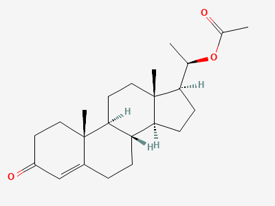 (20R)-3-oxopregn-4-en-20-yl acetate Structure