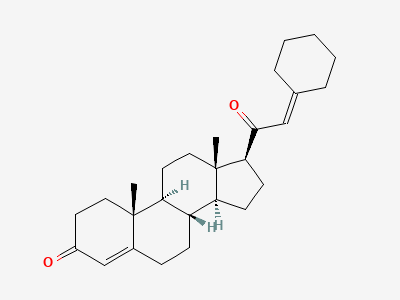 21-(cyclohexylidene)pregn-4-ene-3,20-dione Structure