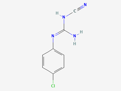 N-(4-chlorophenyl)-N'-cyanoguanidine Structure