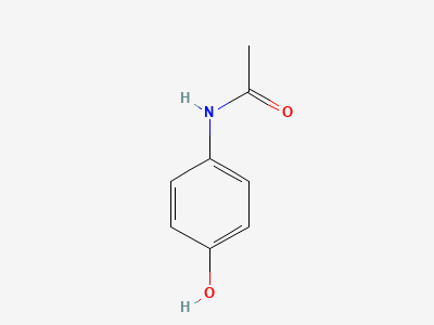 N-(4-hydroxyphenyl)acetamide (paracetamol) Structure
