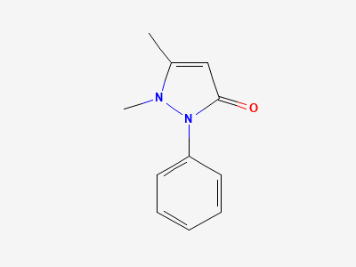 1,5-dimethyl-2-phenyl-1,2-dihydro-3H-pyrazol-3-one (phenazone) Structure
