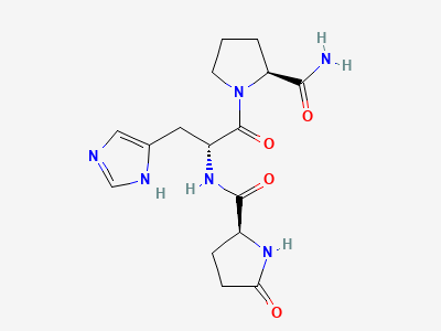 5-oxo-L-prolyl-D-histidyl-L-prolinamide Structure