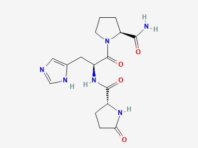 5-oxo-D-prolyl-L-histidyl-L-prolinamide Structure