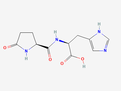 5-oxo-L-prolyl-L-histidine Structure
