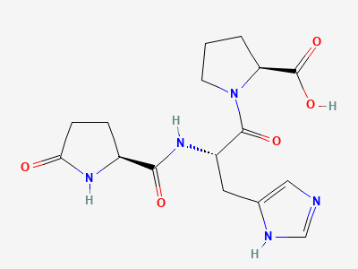 5-oxo-L-prolyl-L-histidyl-L-proline Structure