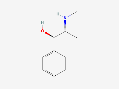 (1R,2S)-2-(methylamino)-1-phenylpropan-1-ol (ephedrine) Structure
