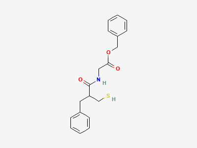 Benzyl [[(2RS)-2-benzyl-3-sulfanylpropanoyl]amino]-acetate Structure