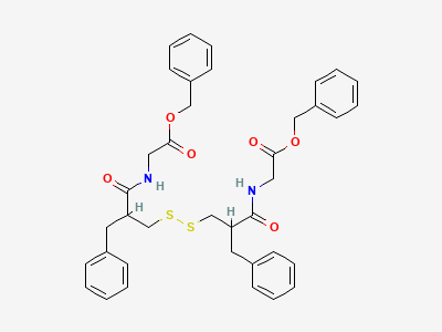 Dibenzyl 5,10-dibenzyl-4,11-dioxo-7,8-dithia-3,12-diazatetradecanedioate Structure