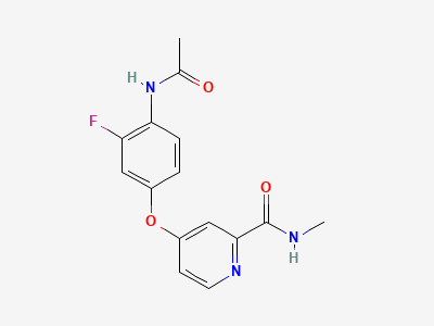 4-(4-acetamido-3-fluorophenoxy)-N-methylpyridine-2-carboxamide Structure