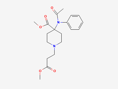 Methyl 4-[acetyl(phenyl)amino]-1-(3-methoxy-3-oxopropyl)piperidine-4-carboxylate Structure