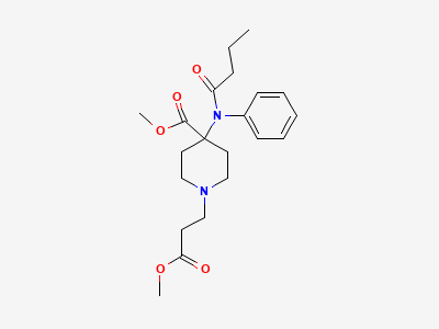 Methyl 4-[butanoyl(phenyl)amino]-1-(3-methoxy-3-oxopropyl)piperidine-4-carboxylate Structure