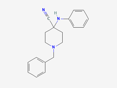1-benzyl-4-(phenylamino)piperidine-4-carbonitrile Structure