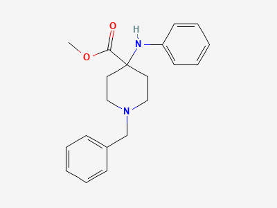 Methyl 1-benzyl-4-(phenylamino)piperidine-4-carboxylate Structure
