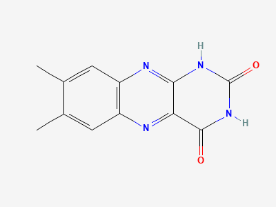7,8-dimethylbenzo[g]pteridine-2,4(1H,3H)-dione Structure