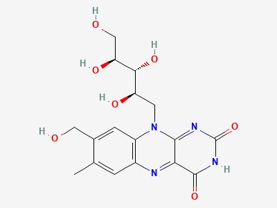 8-(hydroxymethyl)-7-methyl-10-[(2S,3S,4R)-2,3,4,5-tetrahydroxypentyl]benzo[g]pteridine-2,4(3H,10H)-dione Structure