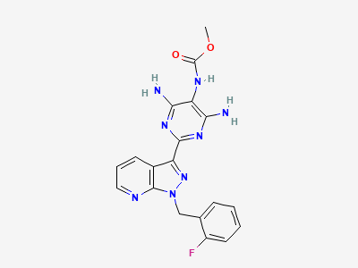 Methyl [4,6-diamino-2-[1-[(2-fluorophenyl)methyl]-1H-pyrazolo[3,4-b]pyridin-3-yl]pyrimidin-5-yl]carbamate Structure